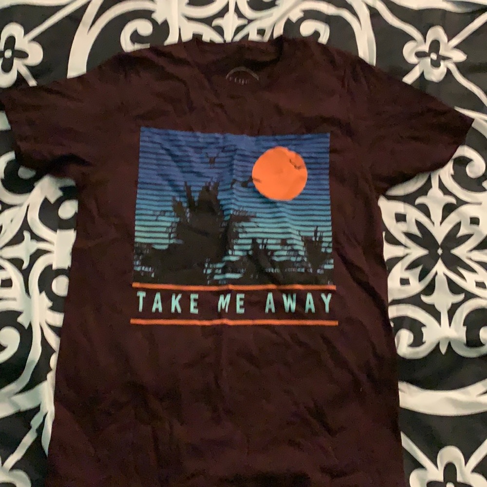 Capsule medium short sleeve take me away maroon shirt